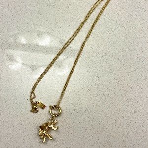 Coach dinosaur charm necklace